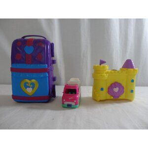 Polly Pocket Hidden in Plain Sight Beach‎ Vibes Backpack + Sand castle + Camper